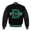 dallas stars varsity wool leather jacket
