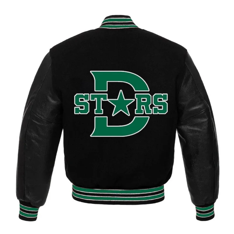dallas stars varsity wool leather jacket
