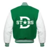 dallas stars wool leather jacket