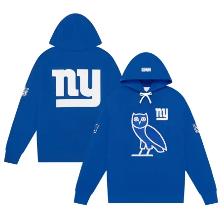 new york giants ovo royal fleece hoodie