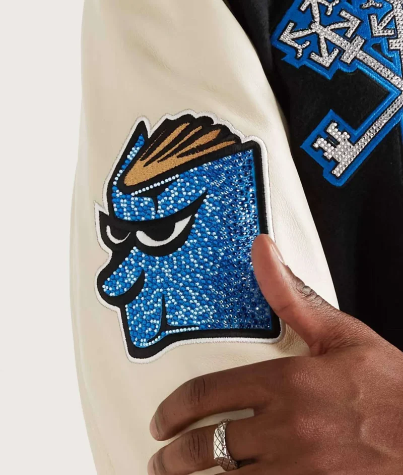 off white appliqued wool blend felt and leather letterman jacket.jpg