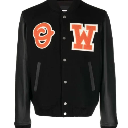 off white black logo patch jacket jpg
