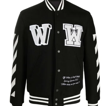 off white black varsity wool jacket jpg
