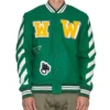 off white green varsity wool jacket jpg