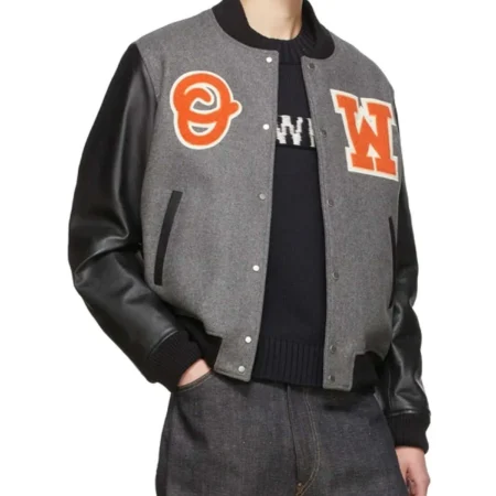 off white logo patch grey black varsity jacket jpg
