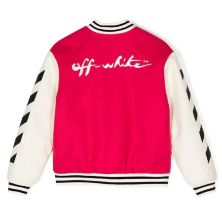 off white patch detail abloh red and white jacket jpg