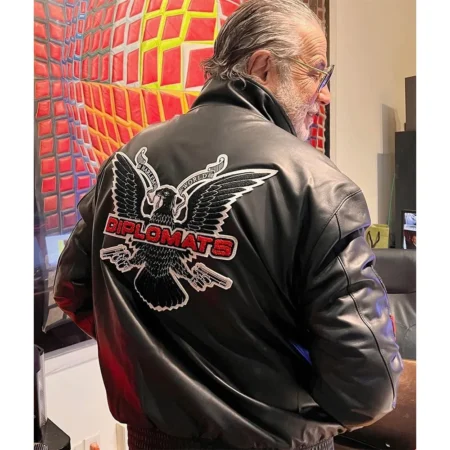 ovo dipset diplomats black leather jacket