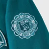 ovo university of cambridge teal blue varsity jacket