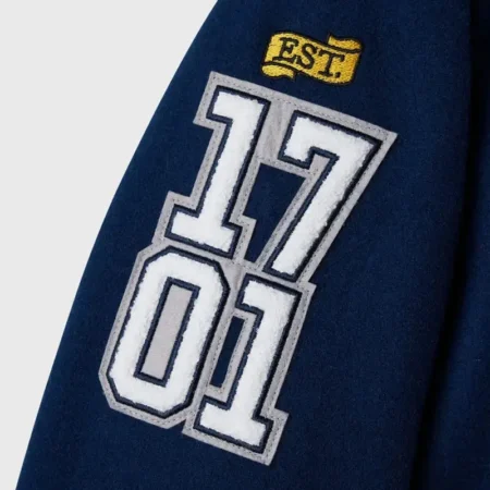 ovo yale university blue wool varsity jacket