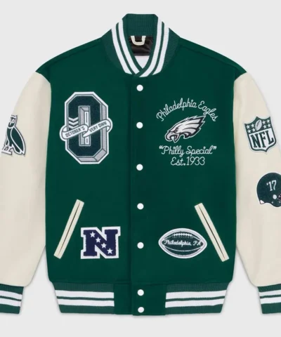 philadelphia eagles ovo varsity jacket