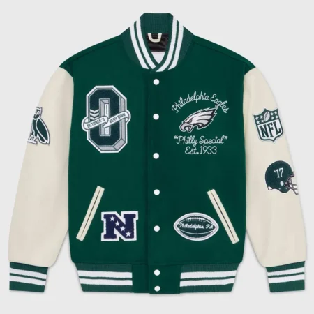 philadelphia eagles ovo varsity jacket