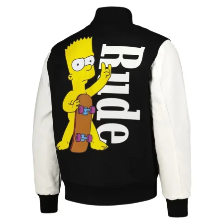 rude black varsity jacket