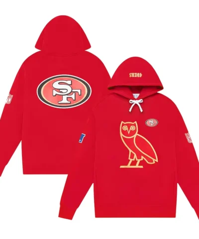 san francisco 49ers ovo scarlet fleece hoodie