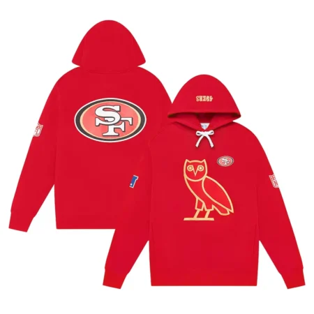 san francisco 49ers ovo scarlet fleece hoodie