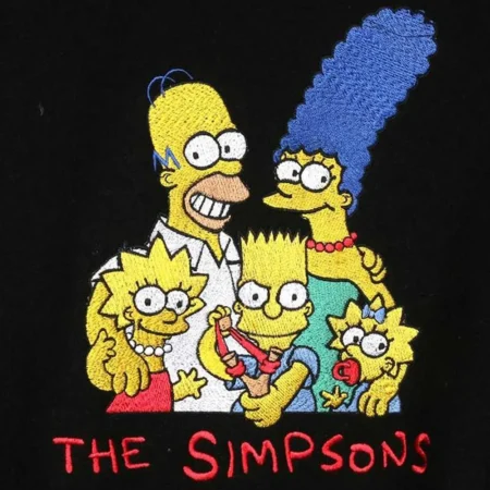 the simpsons black and red bomber jacket