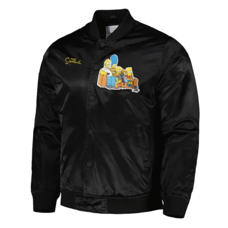 the simpsons black satin jacket