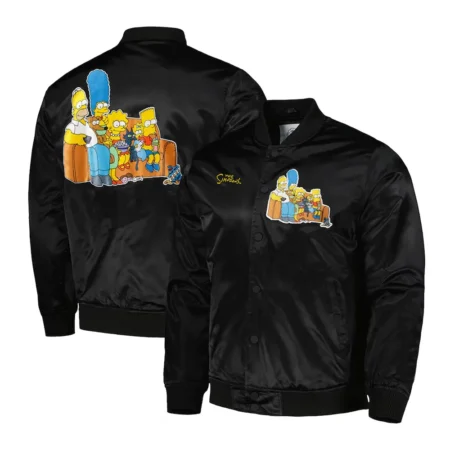 the simpsons freeze max couch black satin jacket