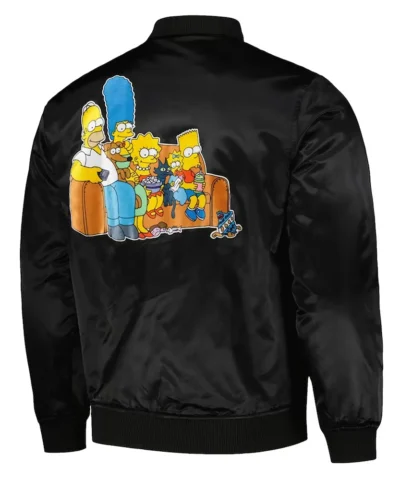 the simpsons freeze max couch satin jacket