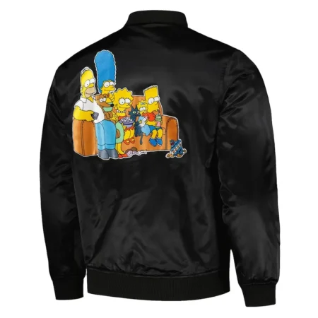 the simpsons freeze max couch satin jacket