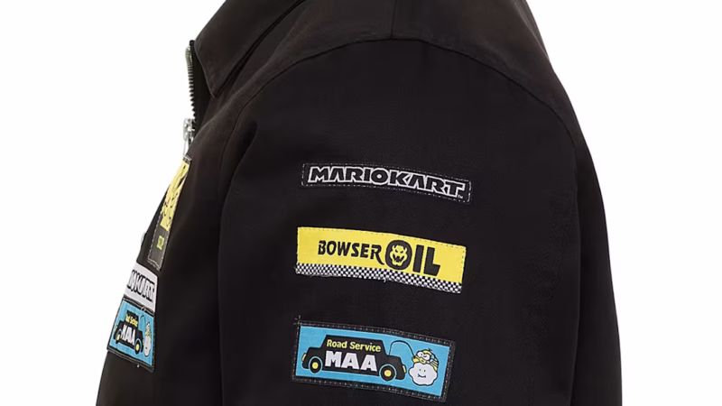 119882 sportiqe mario kart flight jacket left detail