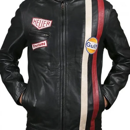 Bike Rider Steve McQueen HEUER Leather Jacket