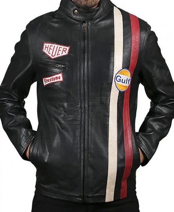 Bike Rider Steve McQueen HEUER Leather Jacket