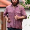 28 Years Later 2025 Aaron Taylor Johnson Pink Shirt