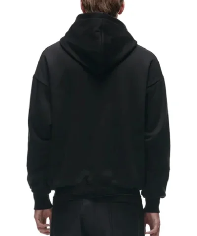 6PM Oversized Pullover Black Hoodie 600x729