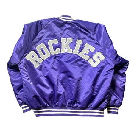 90s colorado rockies purple satin jacket