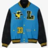 Adenike Blue Lacoste Wool Varsity Jacket