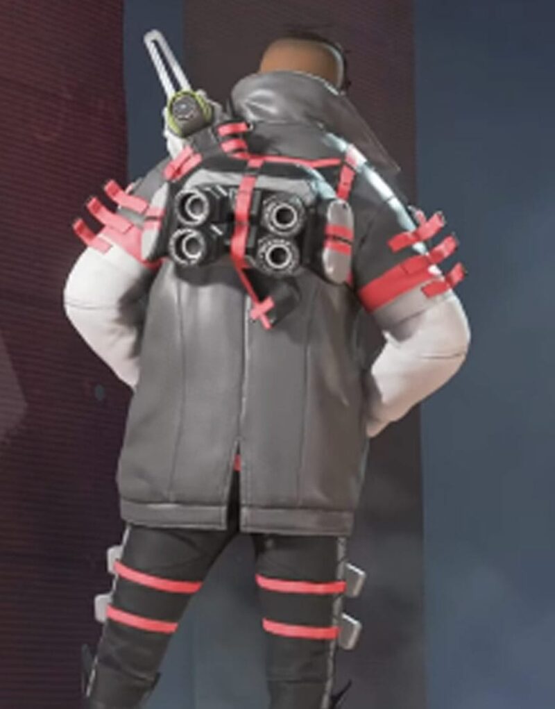 Apex Legends Crypto Cardinal Black Jacket back jpg