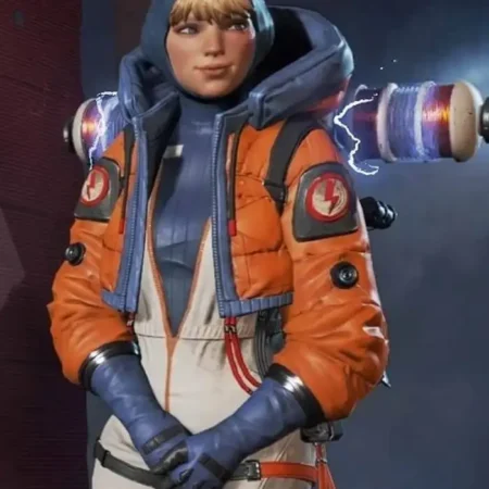 Apex Legends Season 02 Orange Parachute Hooded Jacket webp
