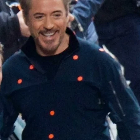 Avengers Endgame Tony Stark Blue Jacket webp