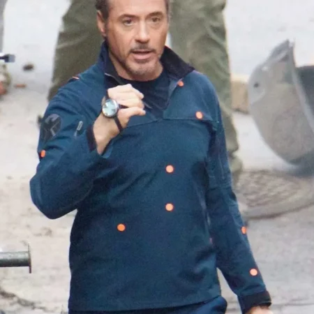 Avengers Endgame Tony Stark Blue Jacket for sale webp