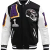 Baltimore Ravens Black and White Varsity Jacket