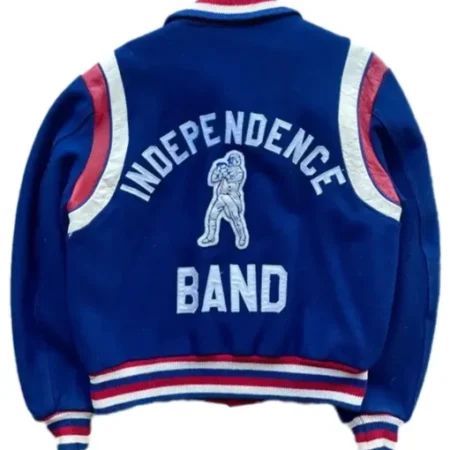 Band Varsity Blue Independence Day Bomber Jacket Back