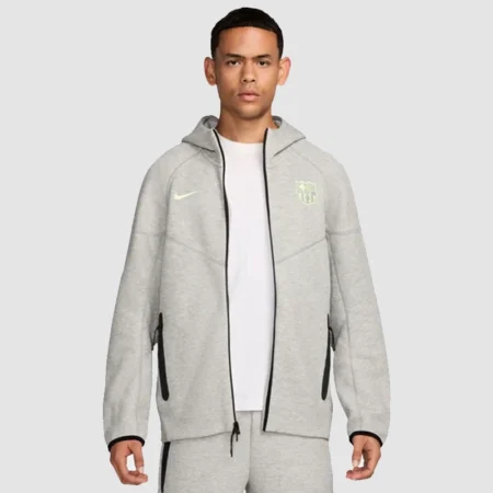 Barca Nike Tech Fleece Hoodie Grey