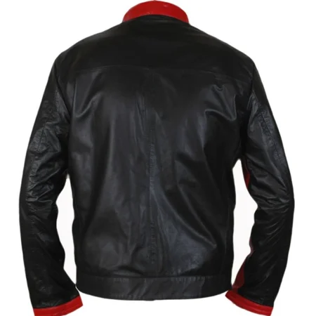 Batman The Dark Knight Red Cafe Racer Biker Jacket back webp