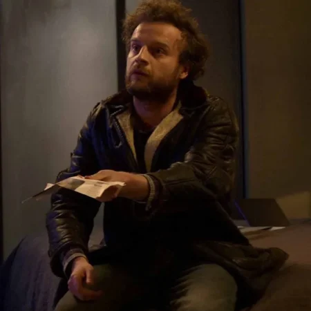 Black Mirror Rob Leather Jacket webp