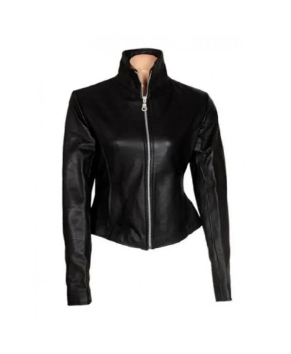 Blair Williams Terminator 4 Salvation Moon Bloodgood Leather Black Jacket webp