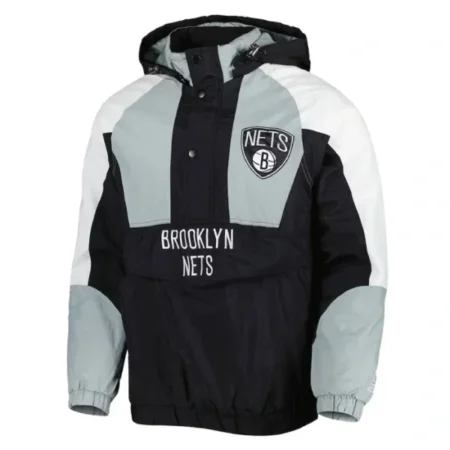 Body Check Brooklyn Nets Half Zip Hoodie Jacket