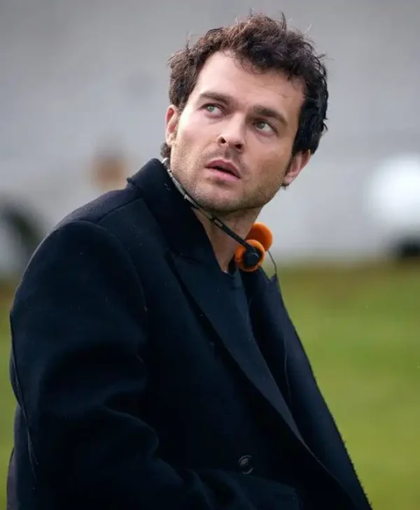 Brave New World Alden Ehrenreich John The Savage Black Wool Blend Coat webp