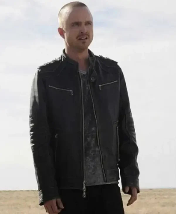 Breaking Bad Aaron Paul Black Jacket webp