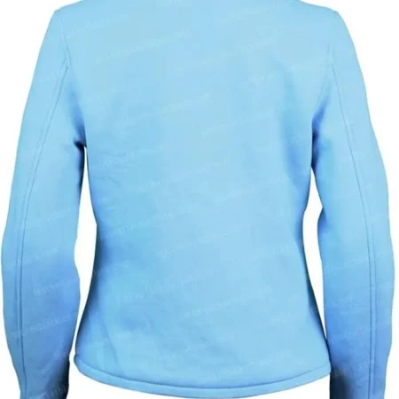 Buy Alexandra Daddario We Have Always Lived in the Castle Constance Blackwood Blue Jacket webp