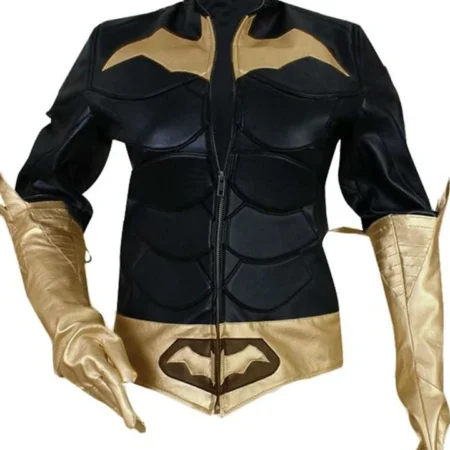 Buy Batman Arkham Knight Batgirl Slim Fit Leather Jacket webp