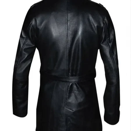 Buy Sophia Bush TV Series Chicago PD Erin Lindsay Black Faux Leather Coat webp