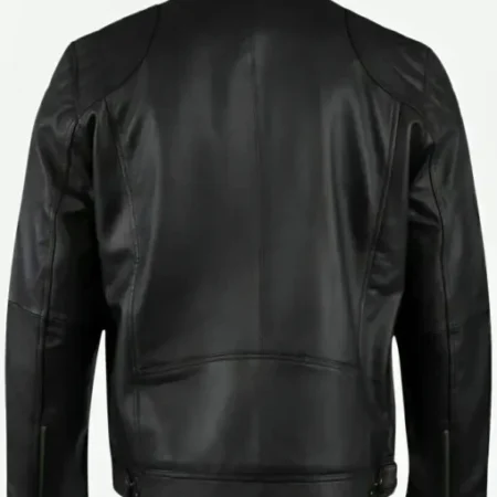 Buy USA Flag Vintage Biker Black Leather Jacket