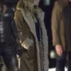 Caity Lotz TV Series Legends of Tomorrow Sara Lance Brown Fur Coat webp