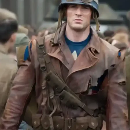 Captain America The First Avenger Leather Jacket webp