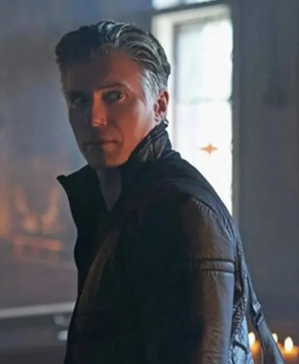 Captain Christopher Pike TV Series Star Trek Discovery Anson Mount Black Leather Jacket webp